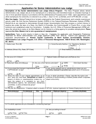 Document preview: OPM Form 1655 Application for Senior Administrative Law Judge