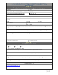 Document preview: OPM Form 1828 Data Standards Request Form