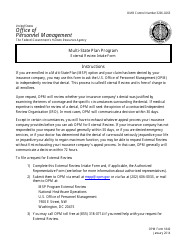 OPM Form 1840 Multi-State Plan Program External Review Intake Form