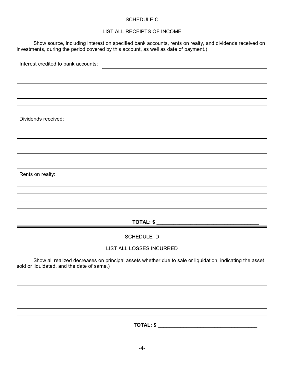 Form G-7B Annual Account of Bonded Guardian - New York, Page 4