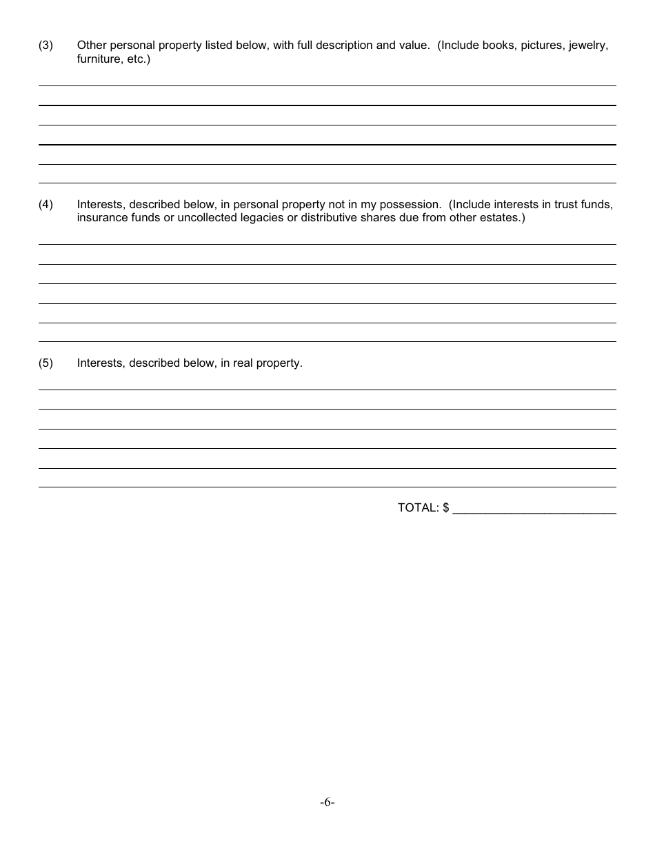 Form G-7B Annual Account of Bonded Guardian - New York, Page 6