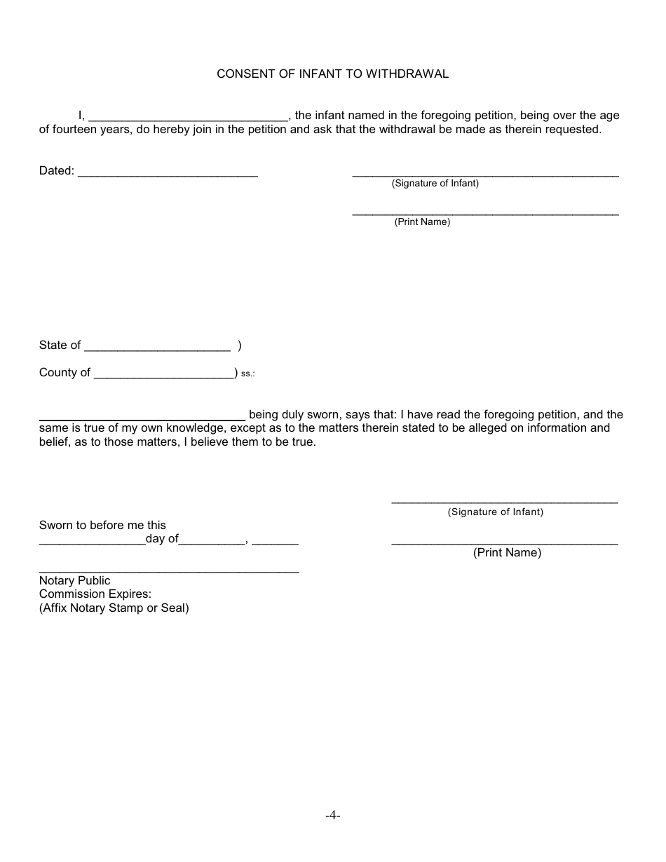 Form G-8 Petition for Withdrawal of Infants Property for Support and Education - New York, Page 4