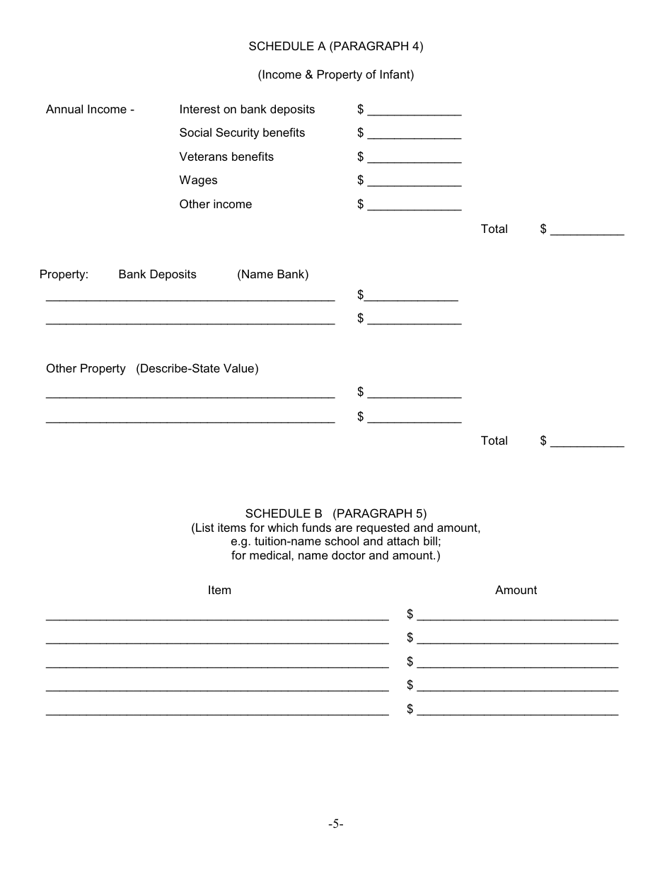 Form G-8 Petition for Withdrawal of Infants Property for Support and Education - New York, Page 5