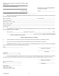 Form G-10B Petition to Close Guardianship Account (Guardian) - New York