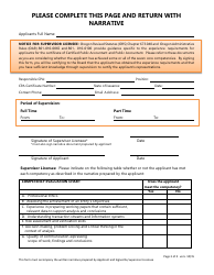Tax Experience Worksheet - Oregon, Page 3