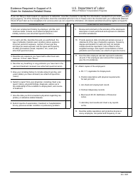 Form CA-35A Evidence Required in Support of a Claim for Occupational Disease, Page 5