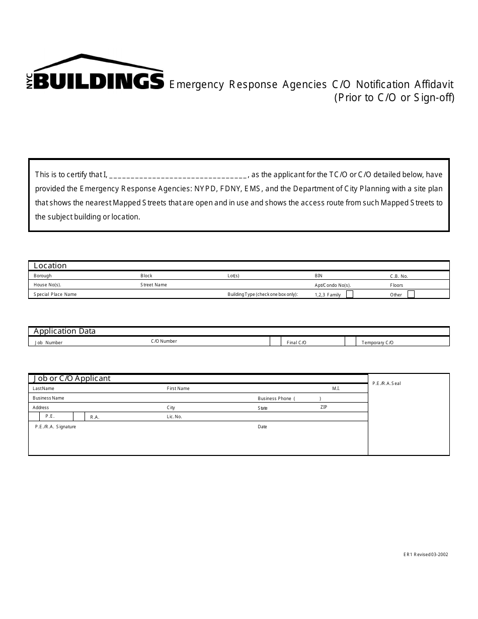 Form ER1 - Fill Out, Sign Online and Download Fillable PDF, New York ...