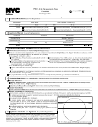 Form HPD1 &quot;Anti-harassment Area Checklist&quot; - New York City