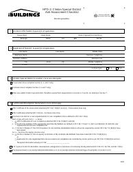 Form HPD-2 Clinton Special District Anti-harassment Checklist - New York City