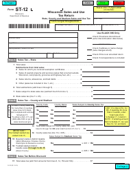Form ST-12 Wisconsin Sales and Use Tax Return - Wisconsin