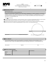 Document preview: Form POC3 Professional and Owner Certification: Easement Agreement or Restrictive Declaration - New York City
