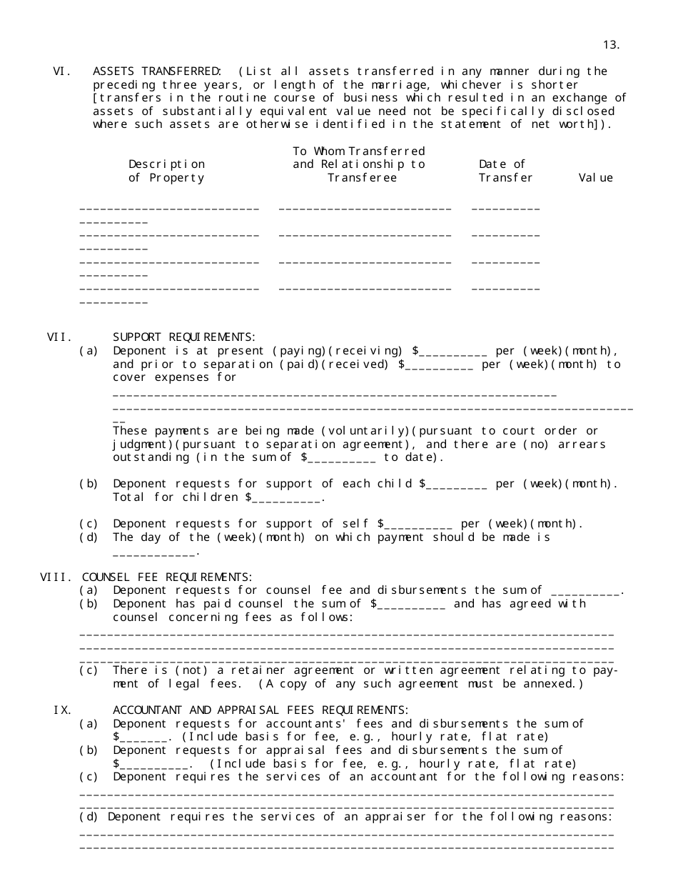 Statement of Net Worth (Drl 236) - New York, Page 13