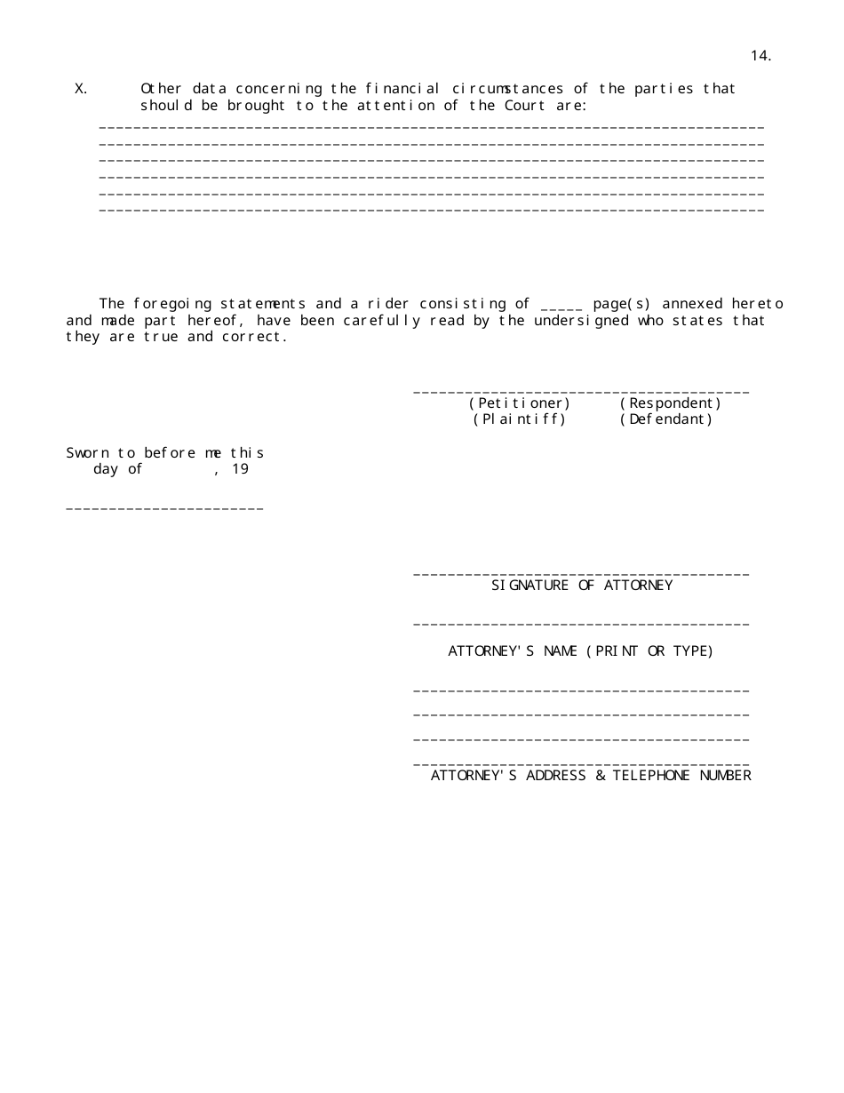 Statement of Net Worth (Drl 236) - New York, Page 14