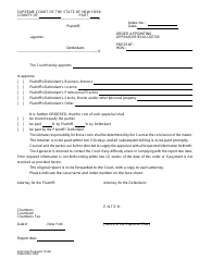 Document preview: Order Appointing Appraiser/Evaluator - New York