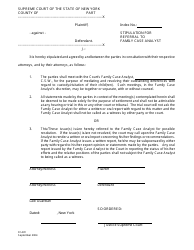Form FCA1 &quot;Stipulation for Referral to Family Case Analyst&quot; - New York