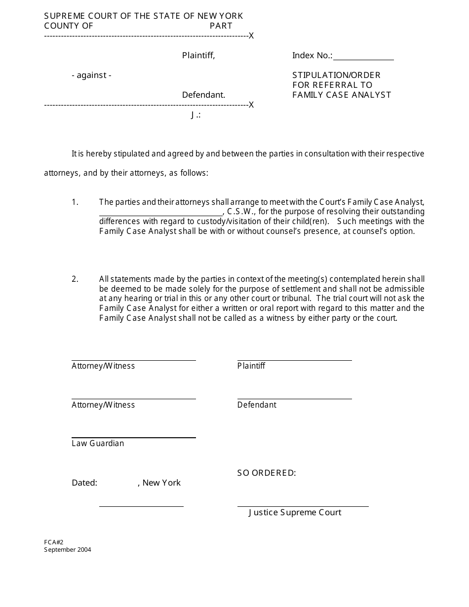 Form FCA2 Fill Out Sign Online and Download Printable PDF New York Form FCA2 Fill Out Sign Online and Download Printable PDF New York