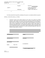 Document preview: Form FCA3 Stipulation/Order for Referral to Family Case Analyst - New York