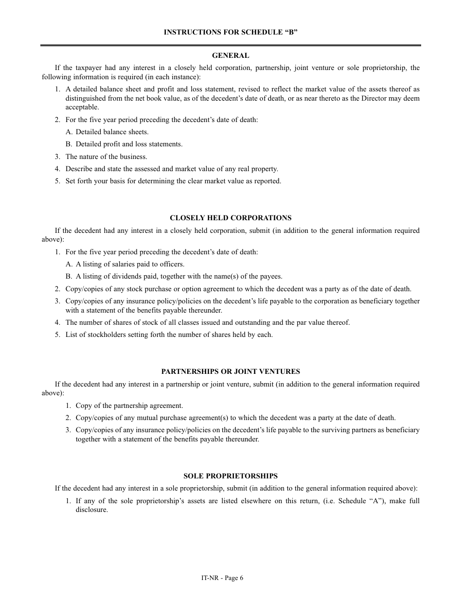 Form IT-NR Transfer Inheritance Tax Non-resident Decedent - New Jersey, Page 24