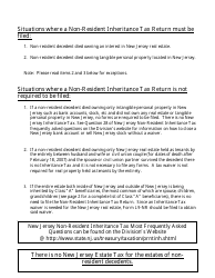 Form IT-NR Transfer Inheritance Tax Non-resident Decedent - New Jersey, Page 2