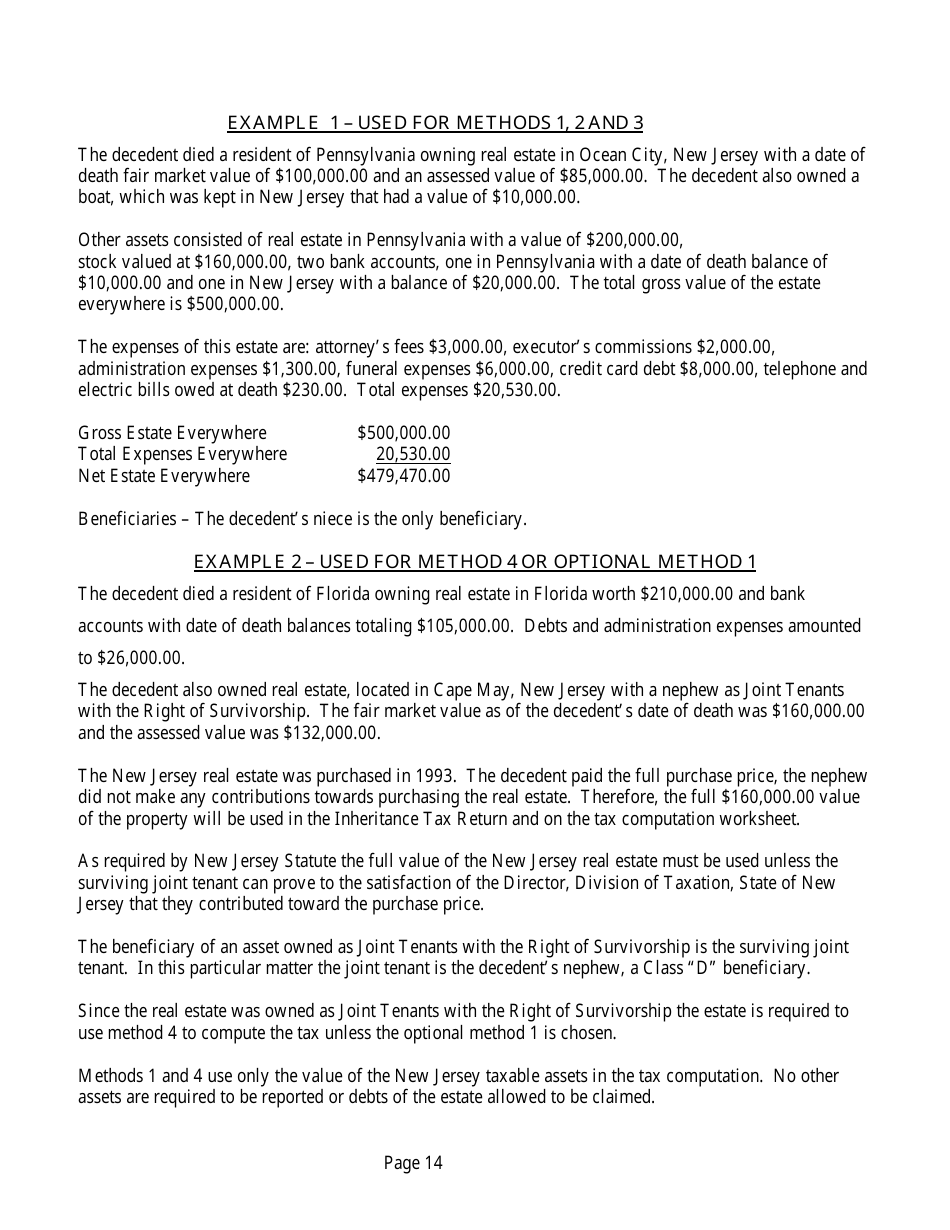 Form IT-NR Transfer Inheritance Tax Non-resident Decedent - New Jersey, Page 33