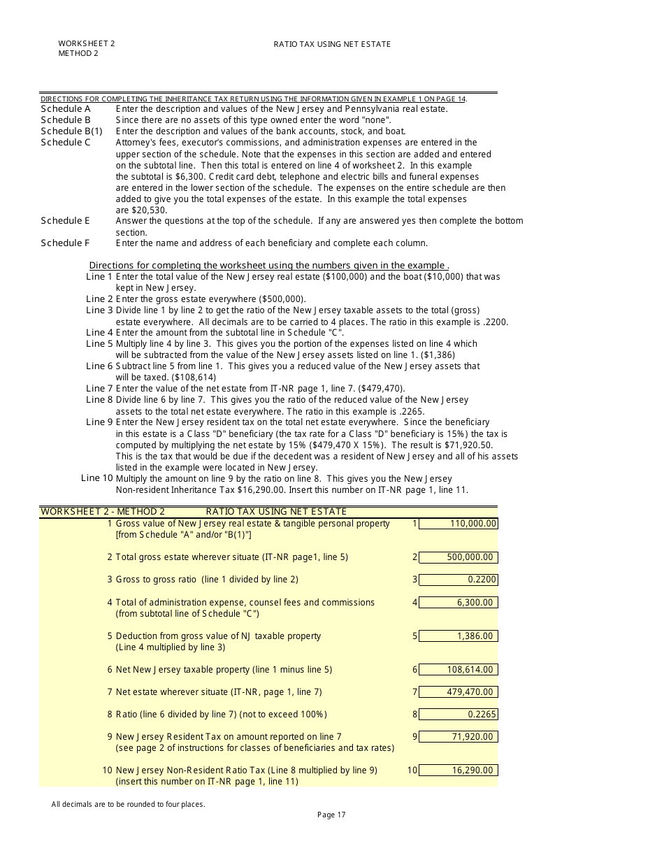Form IT-NR Transfer Inheritance Tax Non-resident Decedent - New Jersey, Page 36