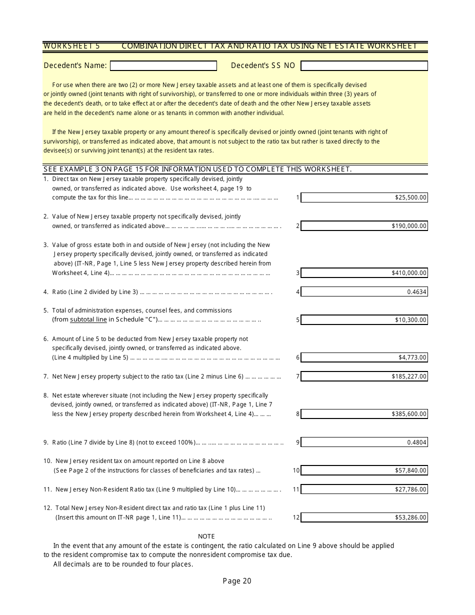 Form IT-NR Transfer Inheritance Tax Non-resident Decedent - New Jersey, Page 39