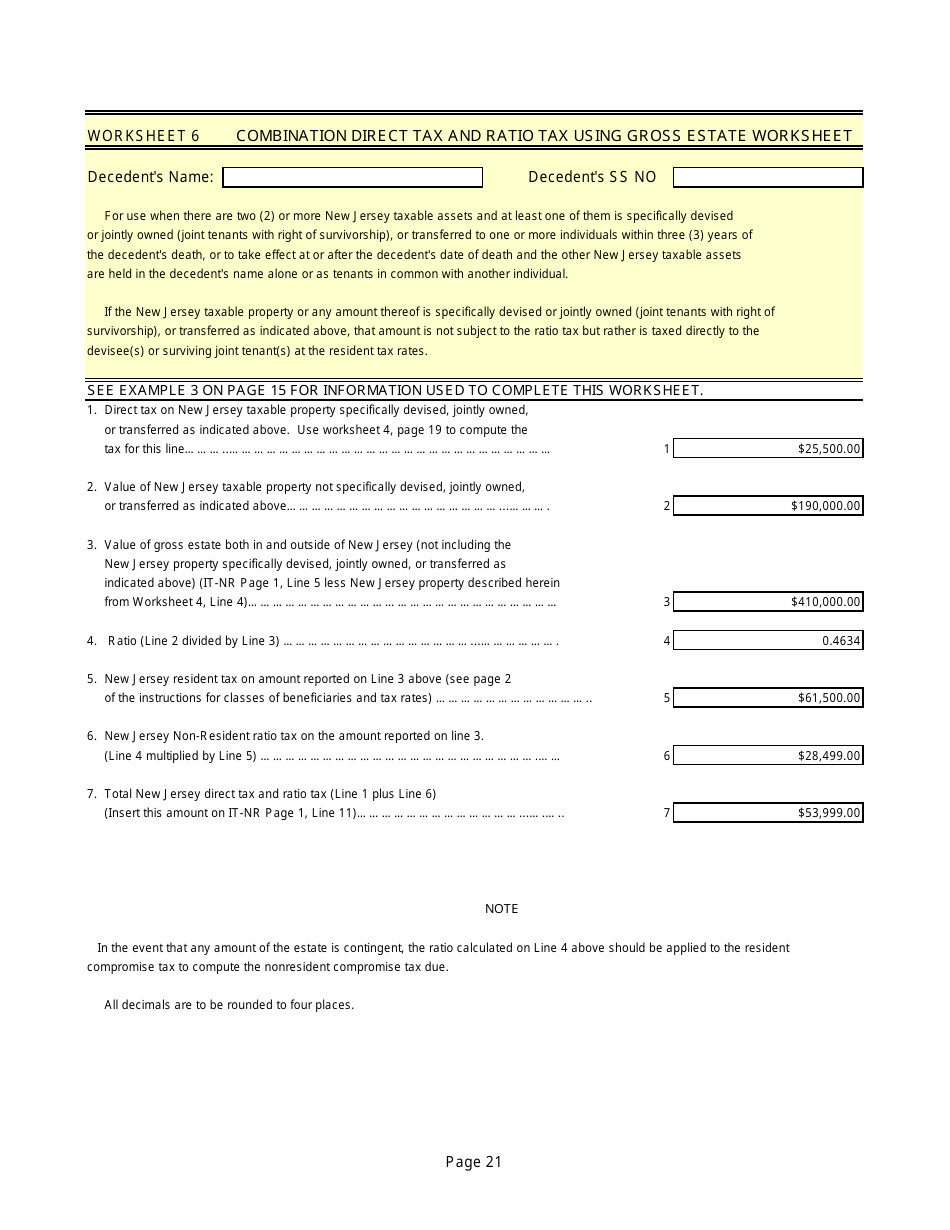 Form IT-NR Transfer Inheritance Tax Non-resident Decedent - New Jersey, Page 40