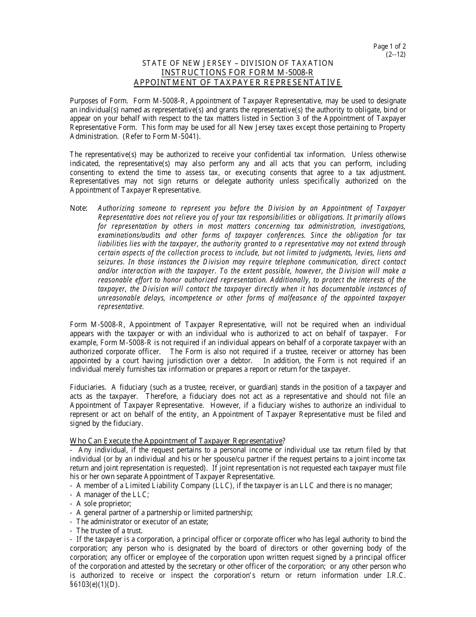 Form 906 Closing Agreement Request - New Jersey, Page 6