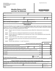 Form DR0461 Monthly Return of Oil and Gas Tax Withheld - Colorado