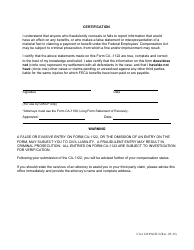 Form CA-1122 Short Form Statement of Recovery, Page 2