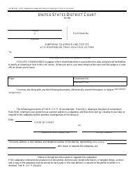 Document preview: Form AO88 Subpoena to Appear and Testify at a Hearing or Trial in a Civil Action