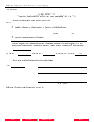 Form AO88A Subpoena to Testify at a Deposition in a Civil Action, Page 2