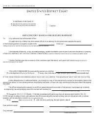 Form AO93B Anticipatory Search and Seizure Warrant