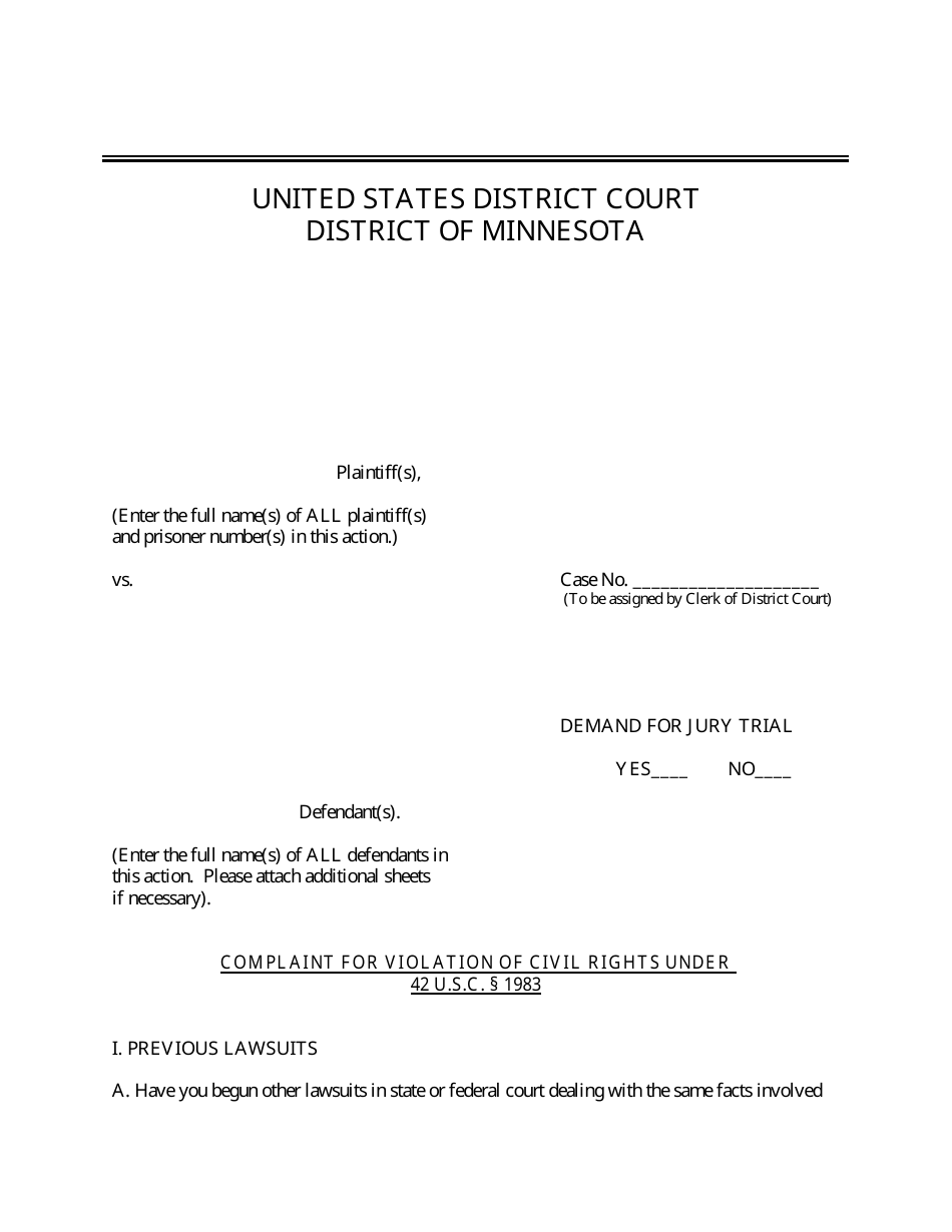 Civil Rights Complaint - Minnesota, Page 3