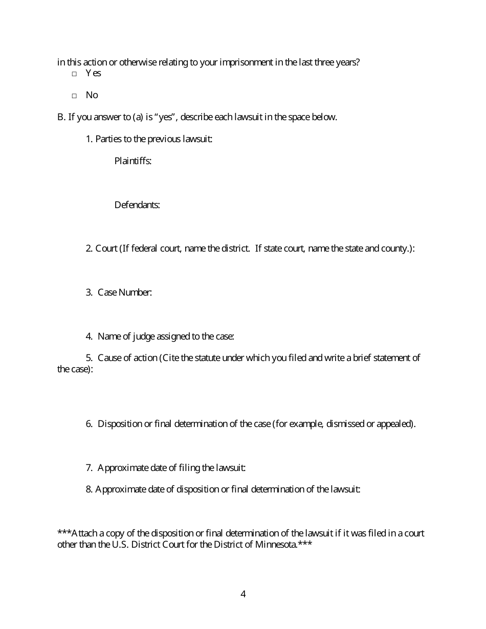 Civil Rights Complaint - Minnesota, Page 4