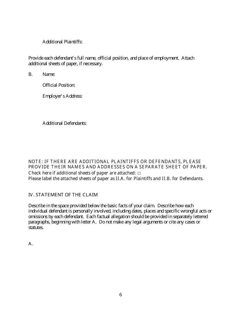 Civil Rights Complaint - Minnesota, Page 6