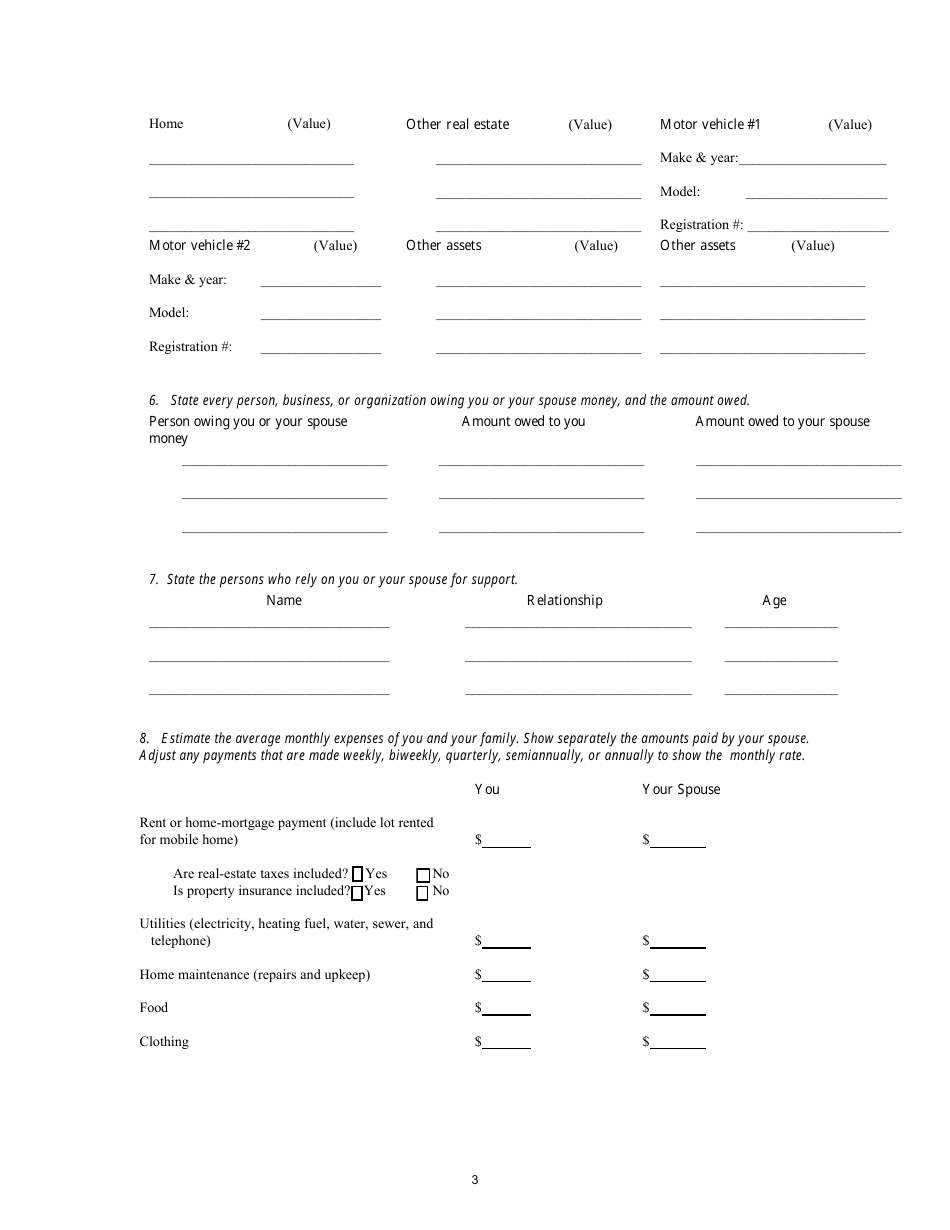 Motion and Affidavit for Permission to Appeal in Forma Pauperis, Page 3