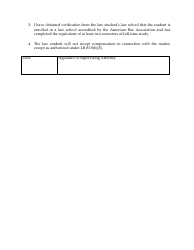 Student Practice Certification and Notice of Appearance of Student Attorney - Minnesota, Page 2