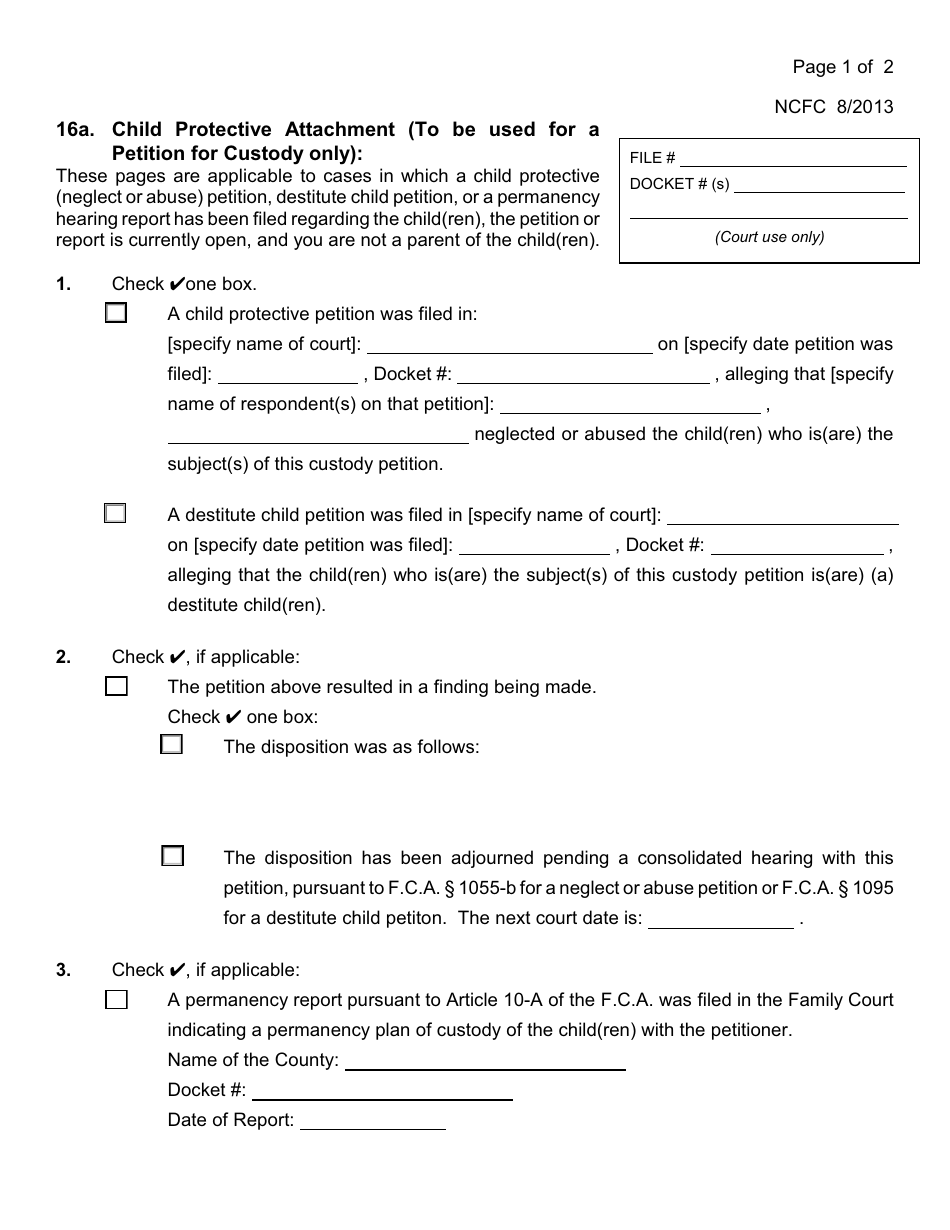General Form 17 Petition for Custody / Visitation - Nassau County, New York, Page 10