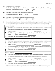 General Form 17 Petition for Custody/Visitation - Nassau County, New York, Page 3