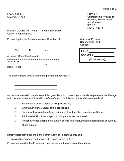 Form 6-4  Printable Pdf