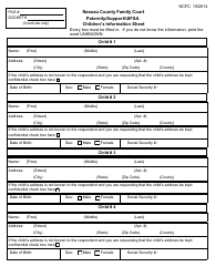 Document preview: Paternity/Support/Uifsa Children's Information Sheet - Nassau County, New York