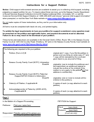 Document preview: Form 4-3 Petition for Support - Nassau County, New York