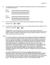Form 4-3 Petition for Spousal Support - Nassau County, New York, Page 2