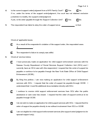 Form 4-12/13 Petition for Enforcement/Violation of an Order of Support - Nassau county, New York, Page 3