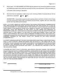 Form 4-12/13 Petition for Enforcement/Violation of an Order of Support - Nassau county, New York, Page 4