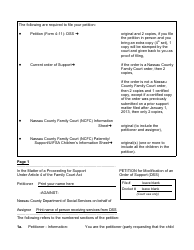Form 4-11 Support Modification Against Dss Only Packet Forms and Instructions - Nassau County, New York, Page 2
