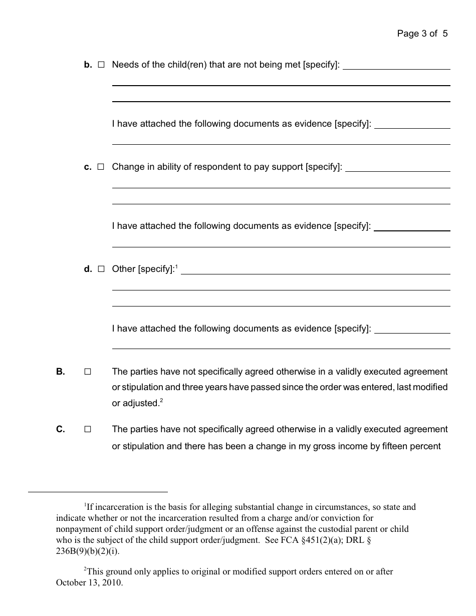Form 4-11 Support Modification Against Dss Only Packet Forms and Instructions - Nassau County, New York, Page 7