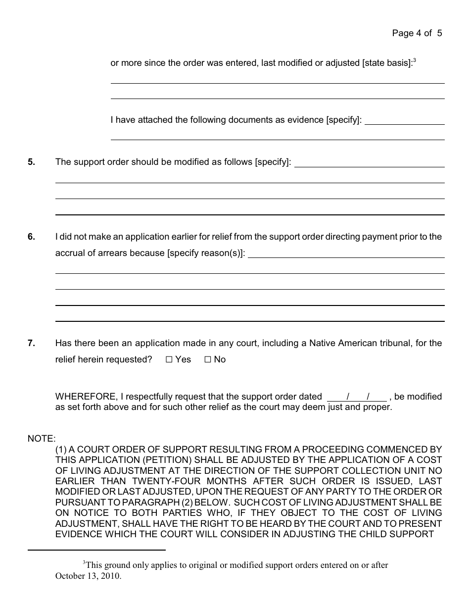 Form 4-11 Support Modification Against Dss Only Packet Forms and Instructions - Nassau County, New York, Page 8