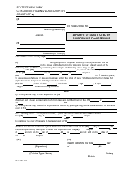 Document preview: Form LT-H-ASC Affidavit of Substituted or Conspicuous Place Service - New York
